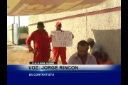 Ex trabajadores de Contratistas protestan en las afueras de Pdvsa El Menito