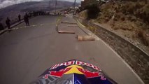 Extreme downhill trail Descenso del Condor in La Paz Bolivia