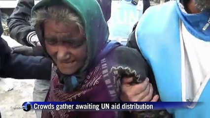 'Shocking' scenes in besieged Syria refugee camp