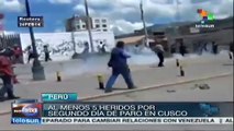 Al menos 5 heridos en segundo día de paro en Cusco, Perú