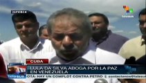 Lula da Silva aboga por la paz en Venezuela