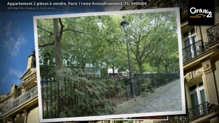 Appartement 2 pièces à vendre, Paris 11eme Arrondissement  75, 499000€
