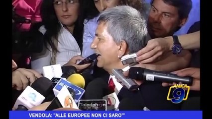 Vendola: "alle Europee non ci sarò"