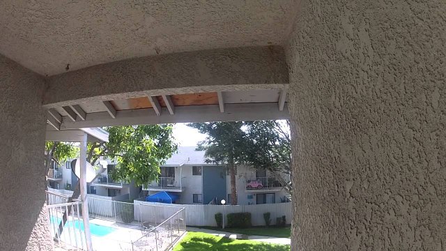 Attempt at taking a wasp nest down with a Go Pro Hero 2 camera