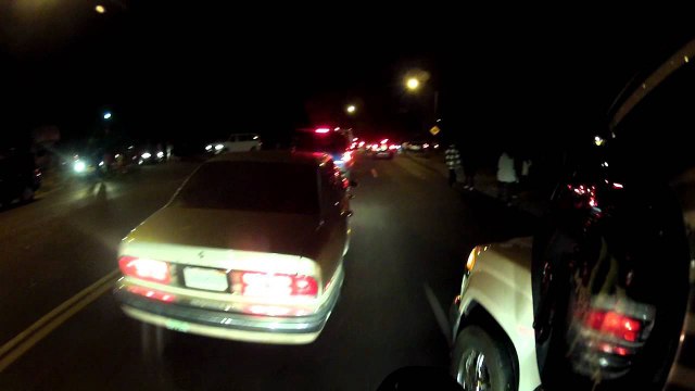 Heavy traffic night time lane splitting (Go Pro Hero 2)