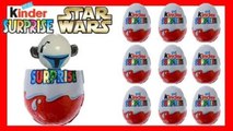 Opening 9 Surprise Eggs Kinder Surprise Star Wars Twist Heads
