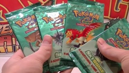 Opening 4 Pokemon Skyridge E-Reader Booster Packs (Great Pulls!)
