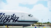 FSX Alaska Boeing 737 Landing @ San Diego ( HD )