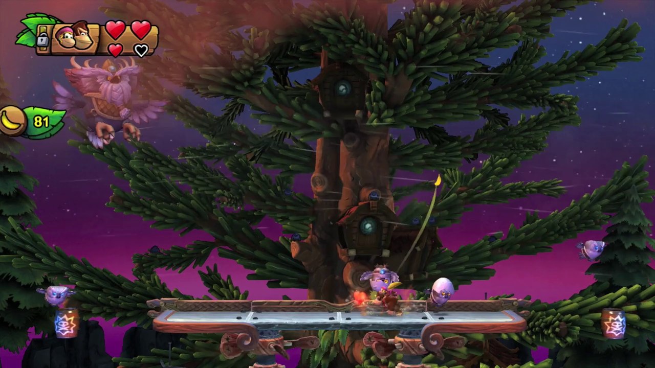 Donkey Kong Country: TF. Combate en la cumbre 2-Boss - Gameplay - 100% puzzles y letras
