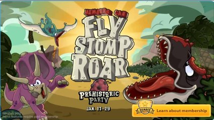 Club Penguin- Prehistoric Party 2013- Log Off Screen