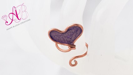 DIY tutorial anello San Valentino wire e colori pebeo