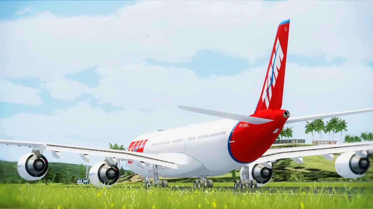FSX TAM A340 @ Ilheus ( Outside ) ( HD )