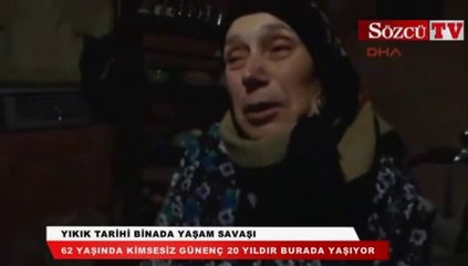 Yıkık tarihi binada yaşam savaşı