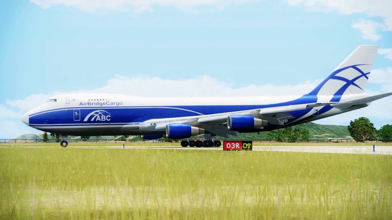 FSX Air Bridge Boeing 747 Takeoff @ Athens ( HD )