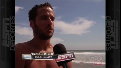 Feliciano Lopéz en sesión de fotos