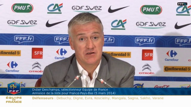 Replay de la conférence de Didier Deschamps pour France - Pays-Bas