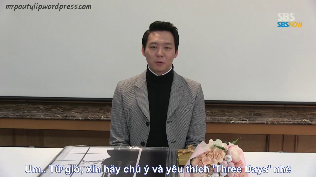 [Vietsub] 140226 'Three Days' Han Tae Kyung - Park Yuchun White Day message