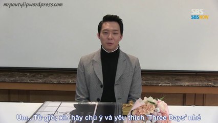 [Vietsub] 140226 'Three Days' Han Tae Kyung - Park Yuchun White Day message