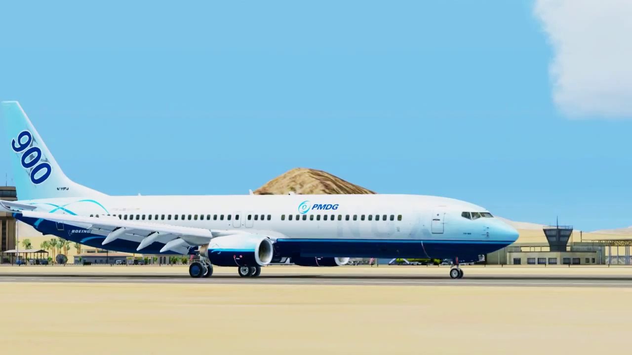 FSX PMDG Boeing 737 NGX Landing @ Sharm El Sheikh ( Outside ) ( HD )