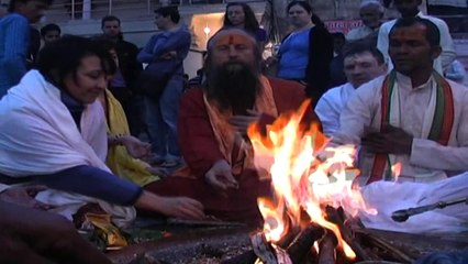 Foreign tourists observe Maha Shivratri in Varanasi