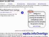 VERTIGO - what is vertigo - vertigo treatment