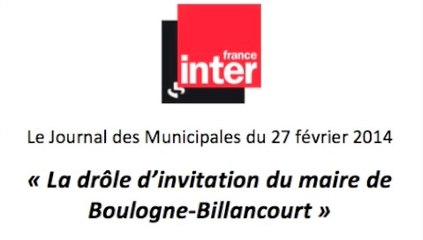 La drôle d'invitation du maire de Boulogne-Billancourt