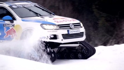 Le Volkswagen Snowareg en action au dernier rallye de Suède