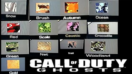 Call of Duty Ghosts - All New Camos + All Camo Names