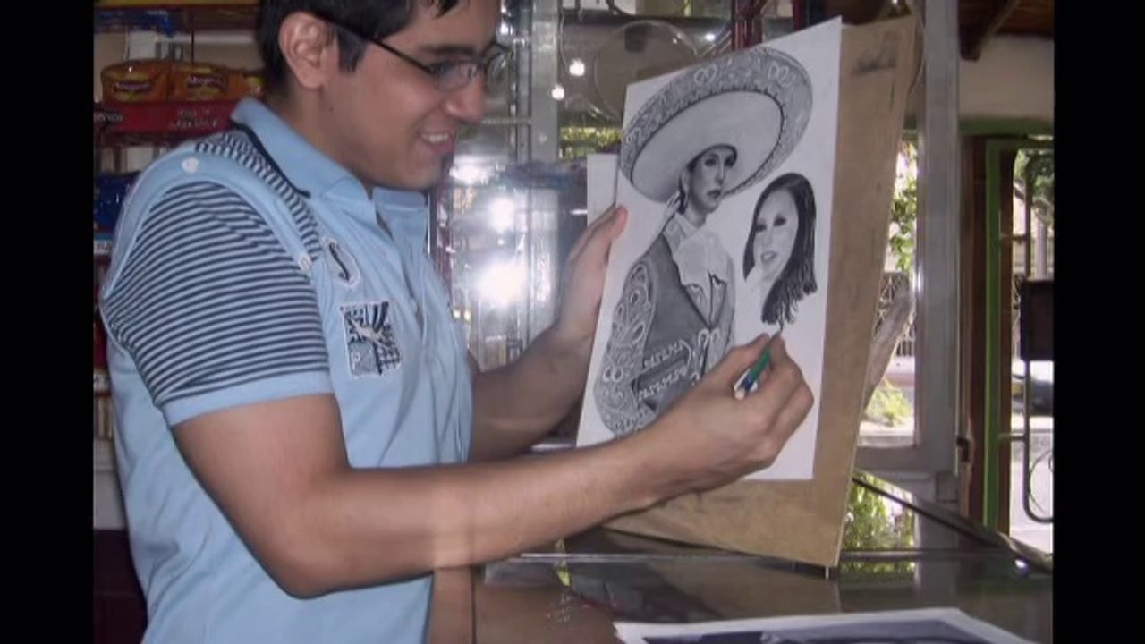ANA GABRIEL, PINTURA EN LA TECNICA DE  CARBONCILLO