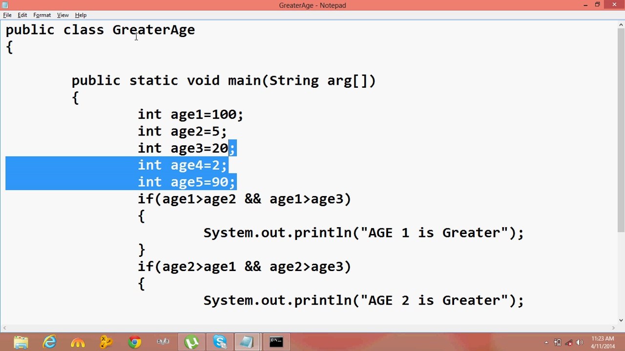 java programming tutorial 19 logical AND operator   (sindhi)