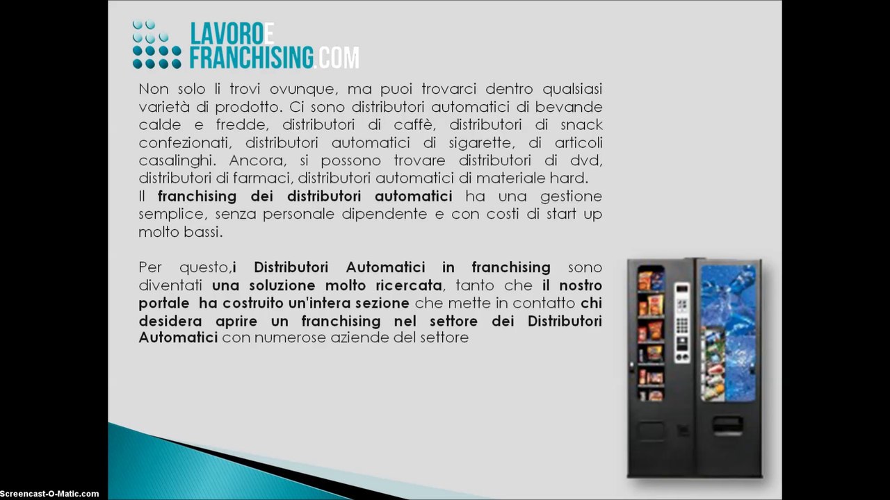 Franchising Distributori Automatici: Idee per aprire e gestire Distributori Automatici
