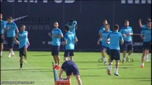 Barça entrena tras la eliminatoria de la Champions