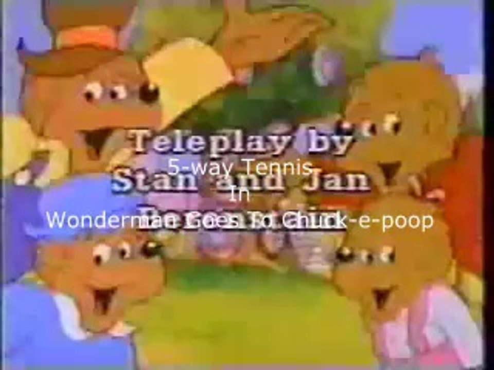 5-way with the other guys in wonderman goes To Chuck-E-Poop