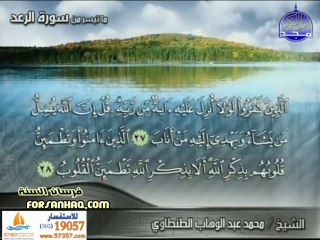 تلاوة نادرة للشيخ محمد عبد الوهاب الطنطاوى -  ما تيسر من سورة الرعد