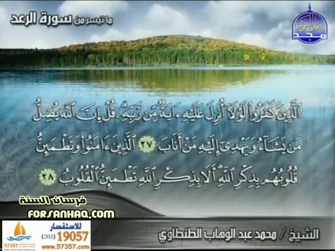 تلاوة نادرة للشيخ محمد عبد الوهاب الطنطاوى - ما تيسر من سورة الرعد