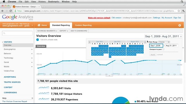 Google Analytic Ess-15-Selecting and comparing date ranges
