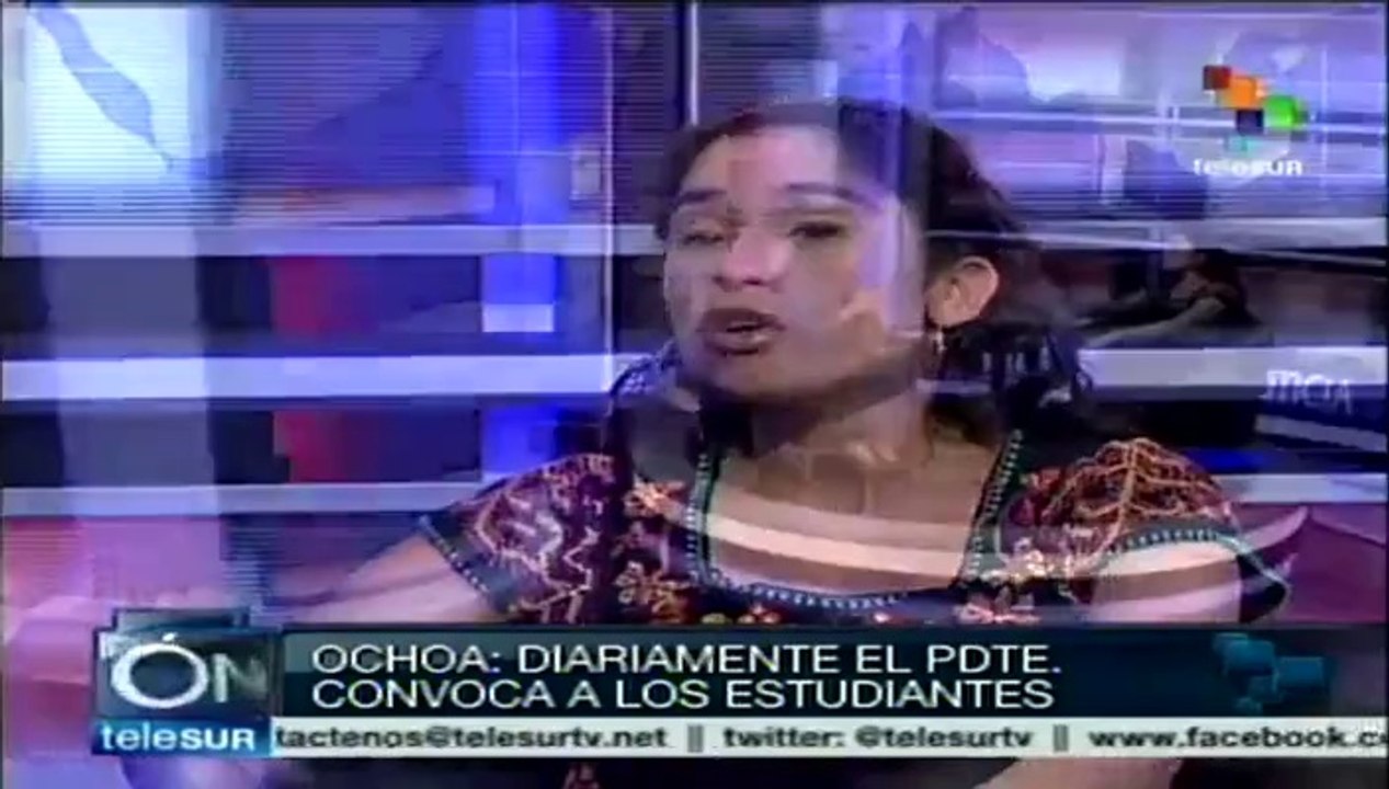 Maduro convoca diariamente a estudiantes opositores al diálogo: Ochoa