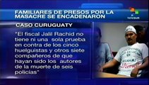Familiares de campesinos paraguayos se encadenan frente a hospital