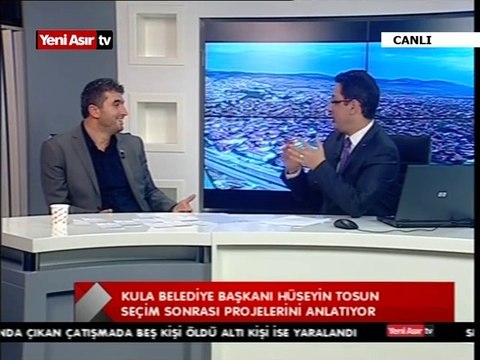kula belediye başkanımız sayın Hüseyin TOSUN yeni asır tv' ye konuk oldu