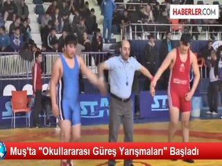 Muş'ta "Okullararası Güreş Yarışmaları" Başladı