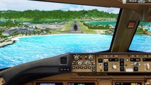 FSX KLM Boeing 777 Landing @ St Maarten ( Cockpit ) ( HD )