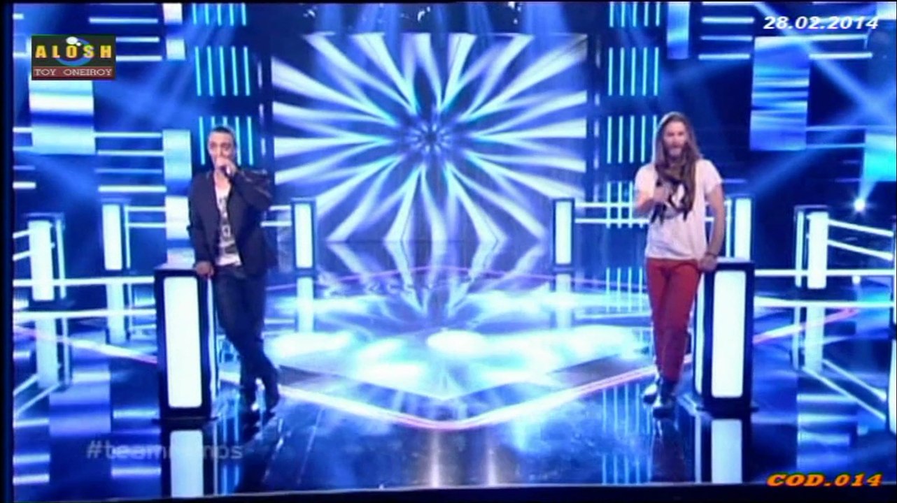 The Voice Of Greece - Battles / Δημος Μπεκε VS Haris Mos..28/2/2014