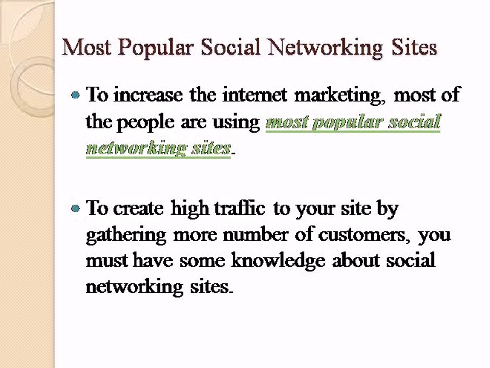 Most popular social networking sites