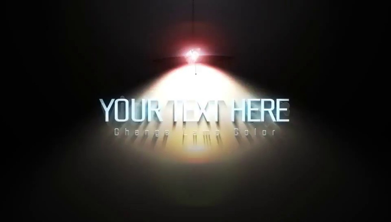 Swinging Lamp Light Reveal - After Effects Template