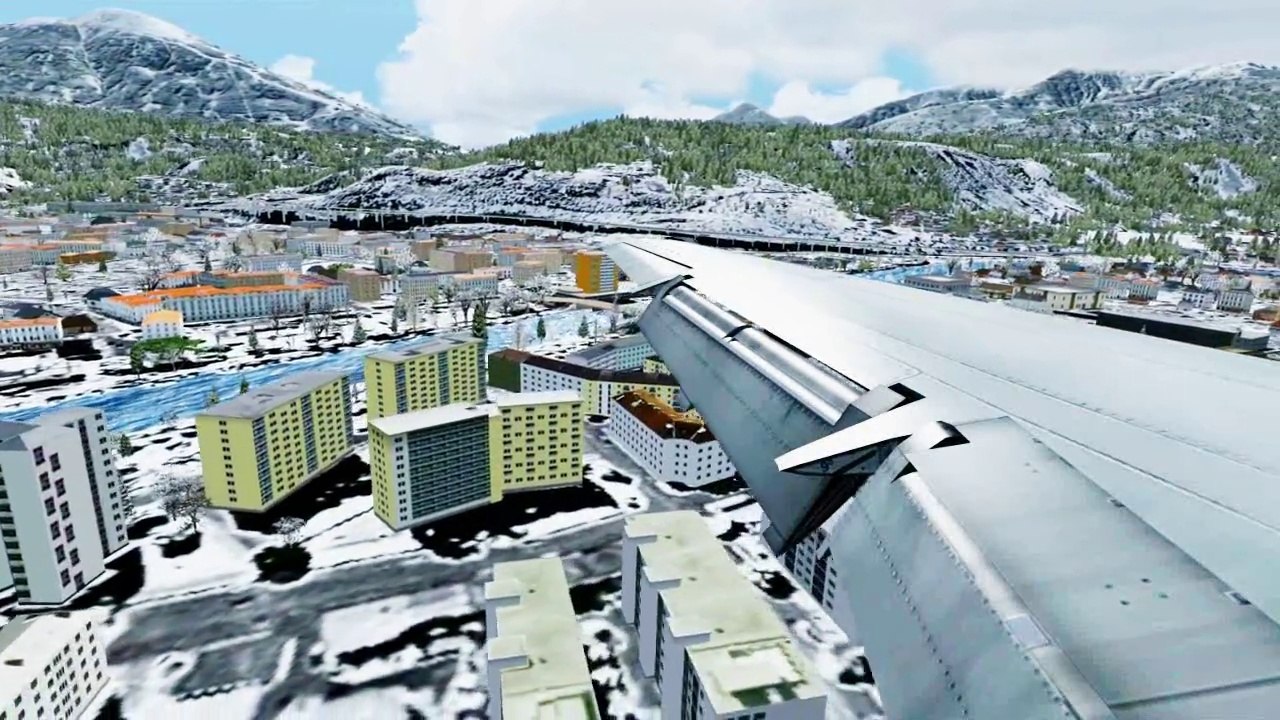 FSX Luxair ERJ 135 Landing @ Innsbruck ( Wing ) ( HD )