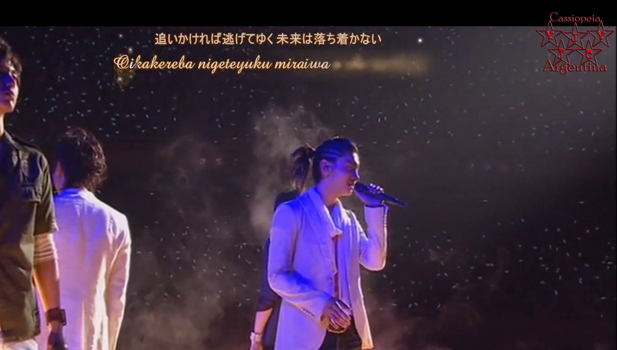 明日は くるから- TVXQ (Live Concert FITB, Subtitulos Español+Kanji+Romanizacion por: Cassiopeia Argentina)