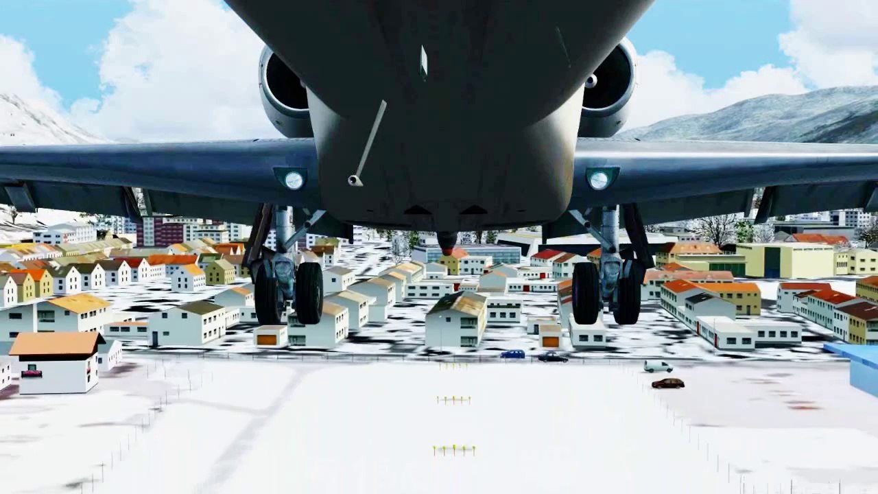 FSX Luxair ERJ 135 Landing @ Innsbruck ( Gear ) ( HD )