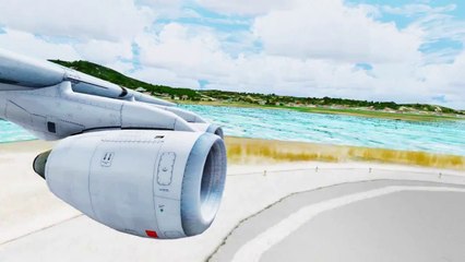 FSX Aegean Avro RJ100 Landing @ Corfu ( Wing ) ( HD )