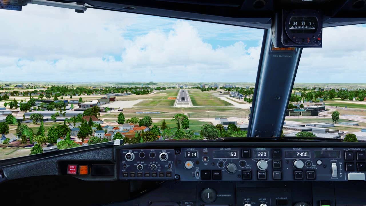 FSX Air Berlin Boeing 737 Landing @ Maastricht ( Cockpit ) ( HD )