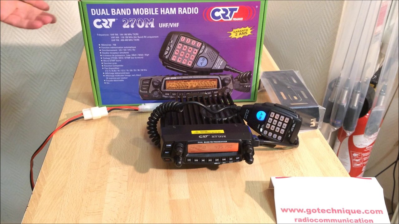 CRT270M BiBande UHF VHF Presentation Go Technique